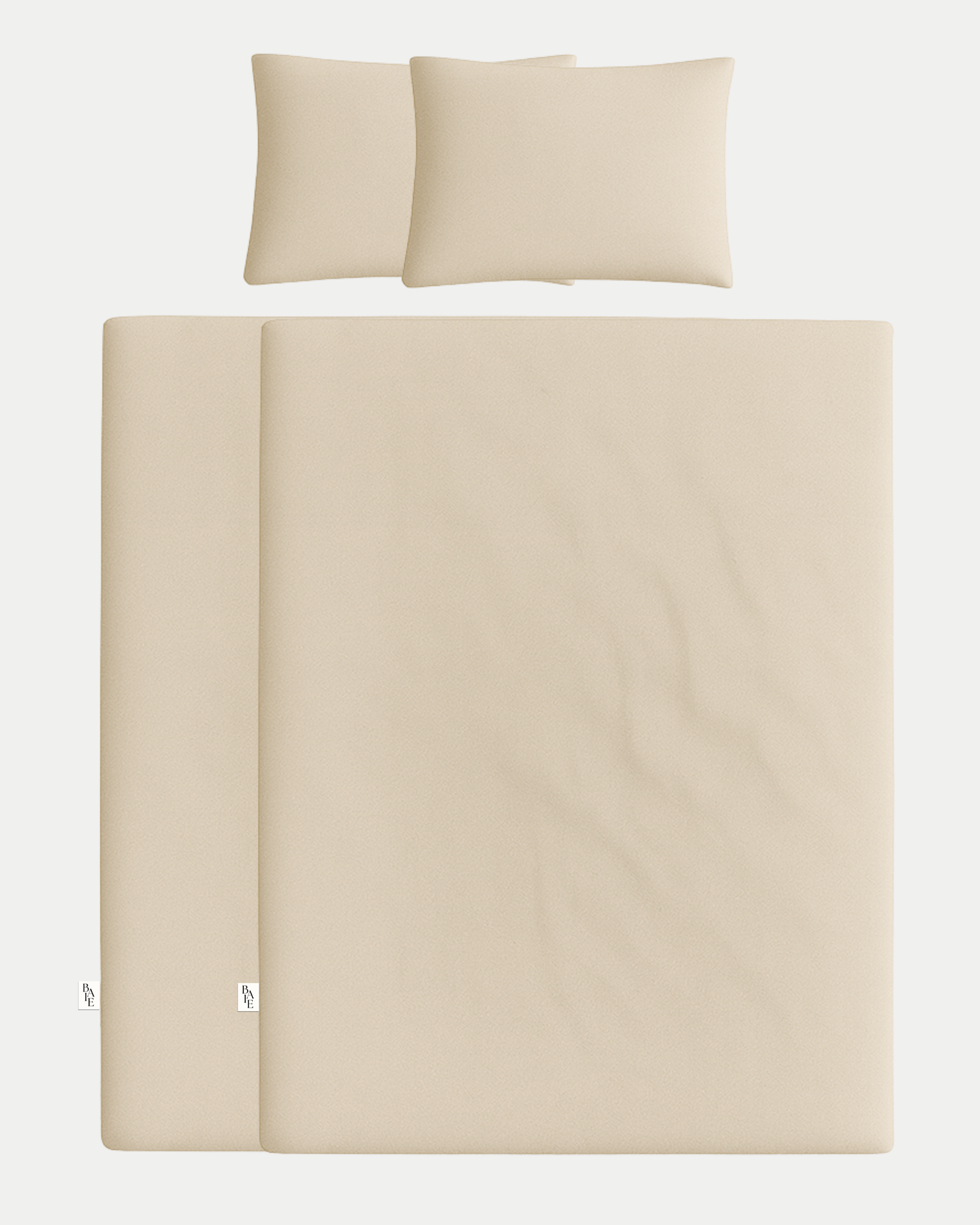 2 sæt Voksen Sengetøj - Sand 140x200
