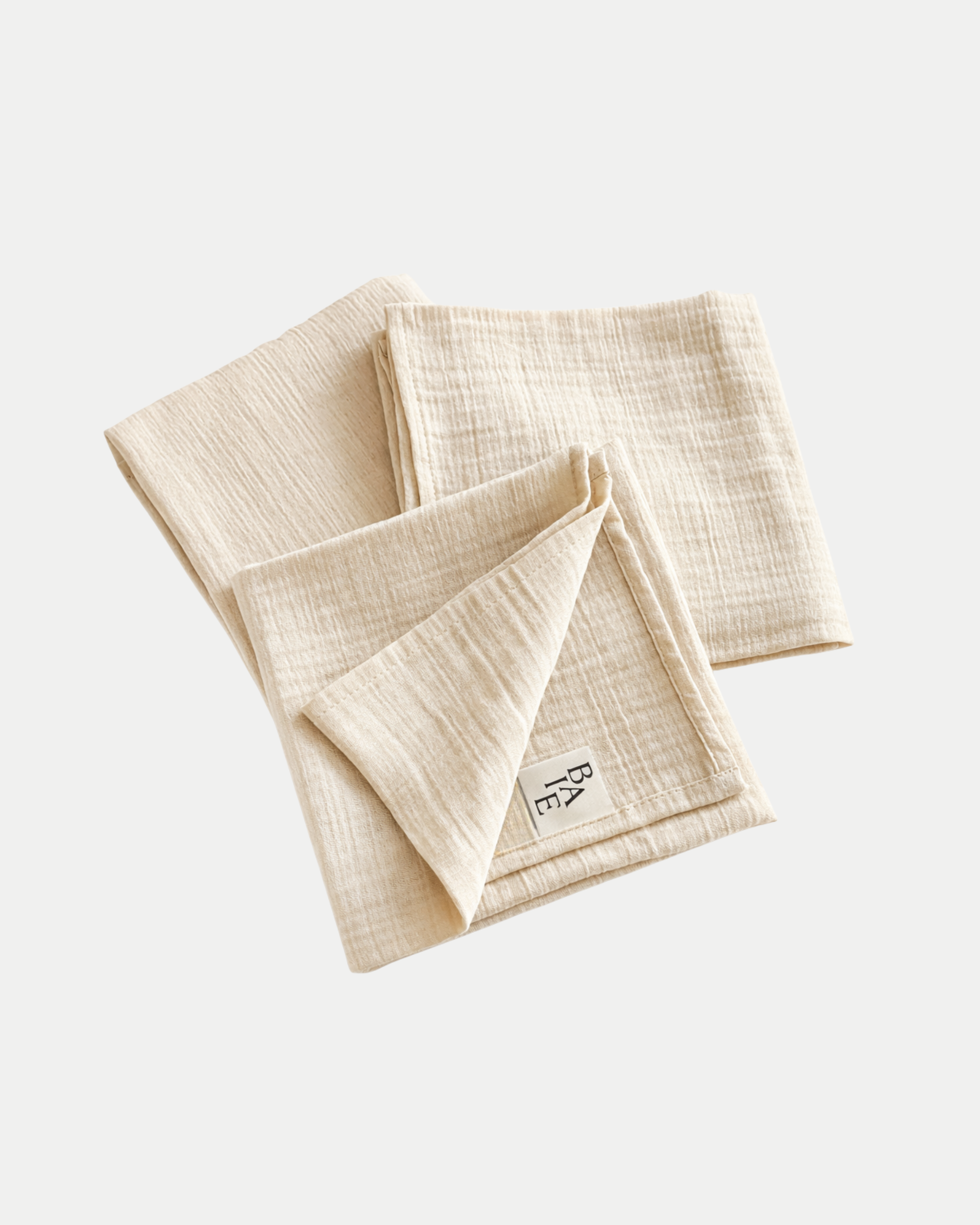 Muslin stofbleer - Beige (3-pak)