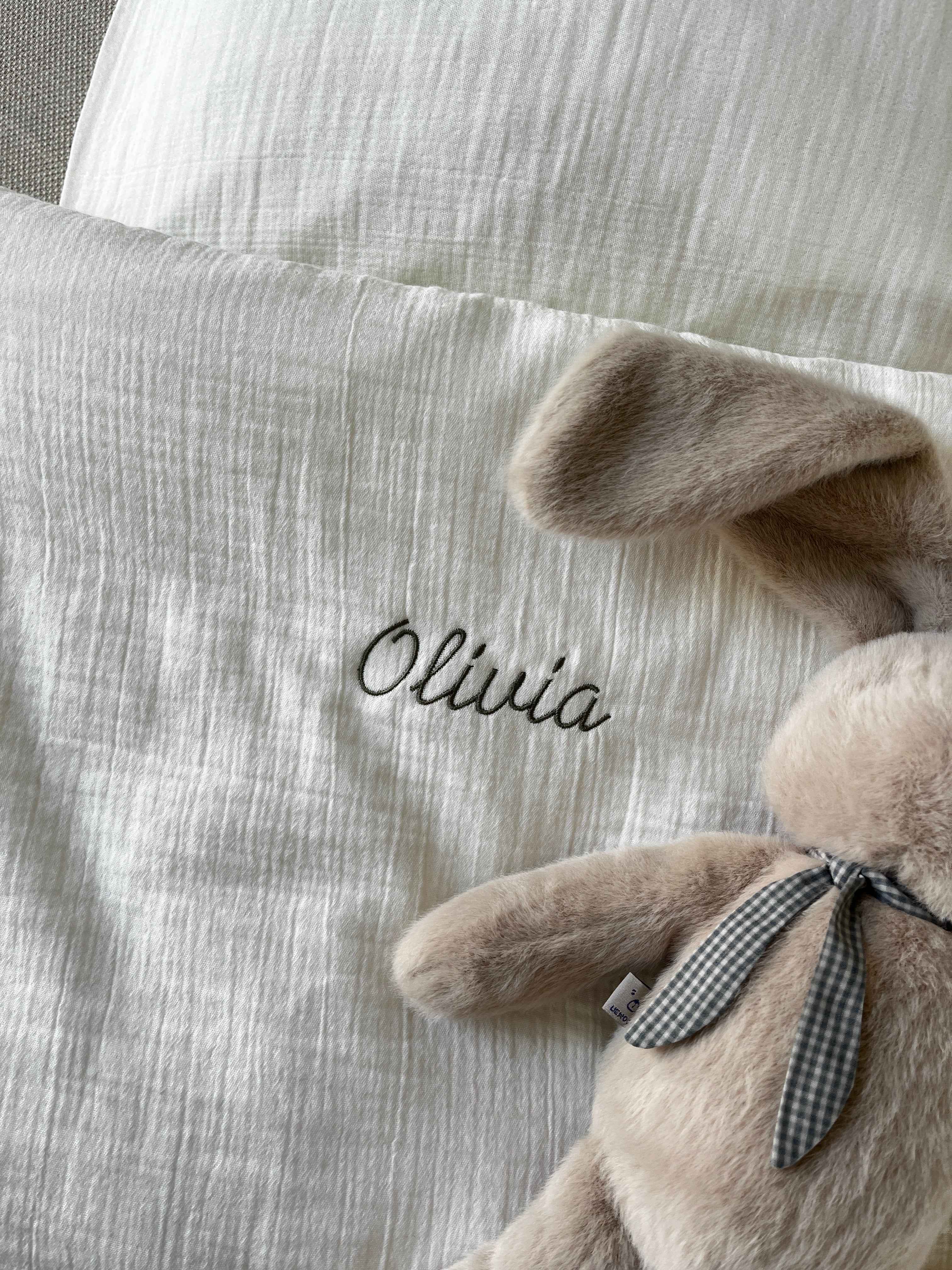 Muslin Junior Bedding - Off White 100x140 (OFFER: Inverted logo)