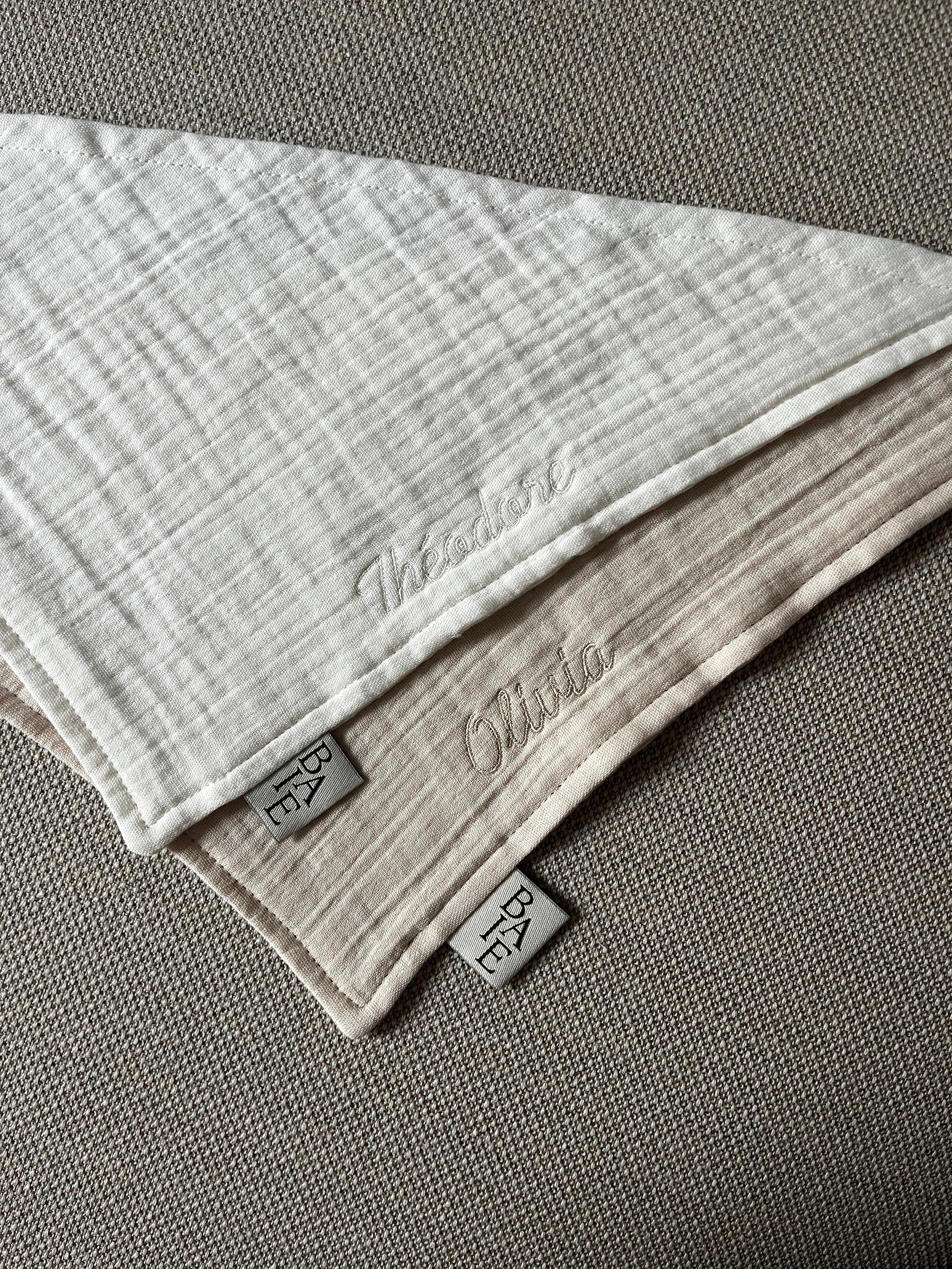 Muslin savlesmæk - Off White (2 pak)